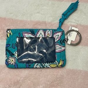 Vera Bradley card and cash holder with key ring